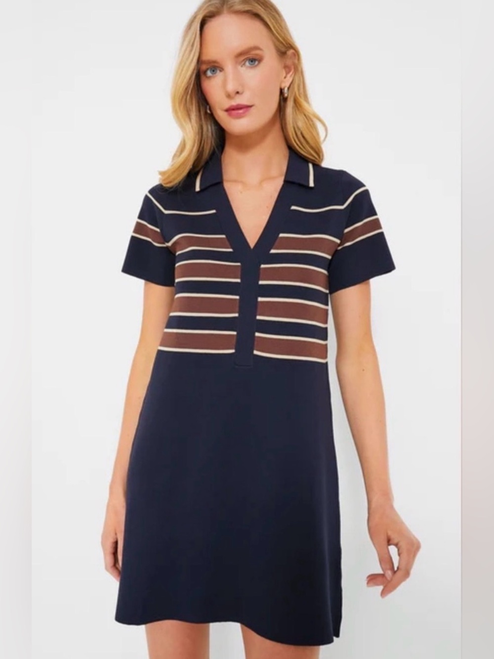 TUCKERNUCK Wright Polo Dress Midnight Cacao M